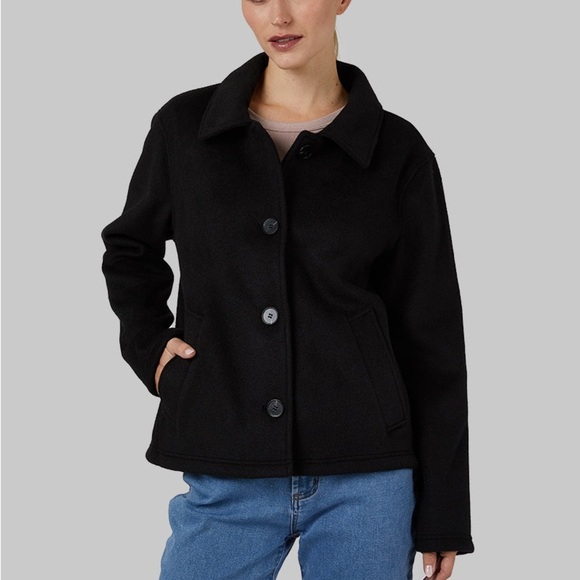 New 
WOMEN'S‎ BRUSHED FAUX WOOL JACKET - Picture 1 of 5